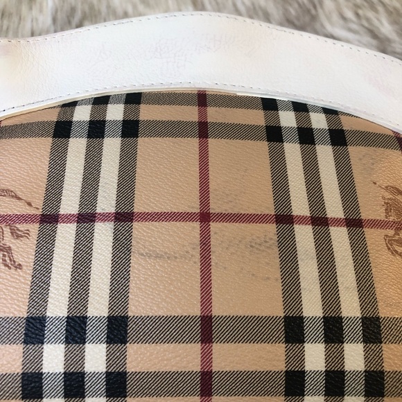 Burberry Beige/White Primrose Haymarket Crossbody Bag - Picture 9 of 13